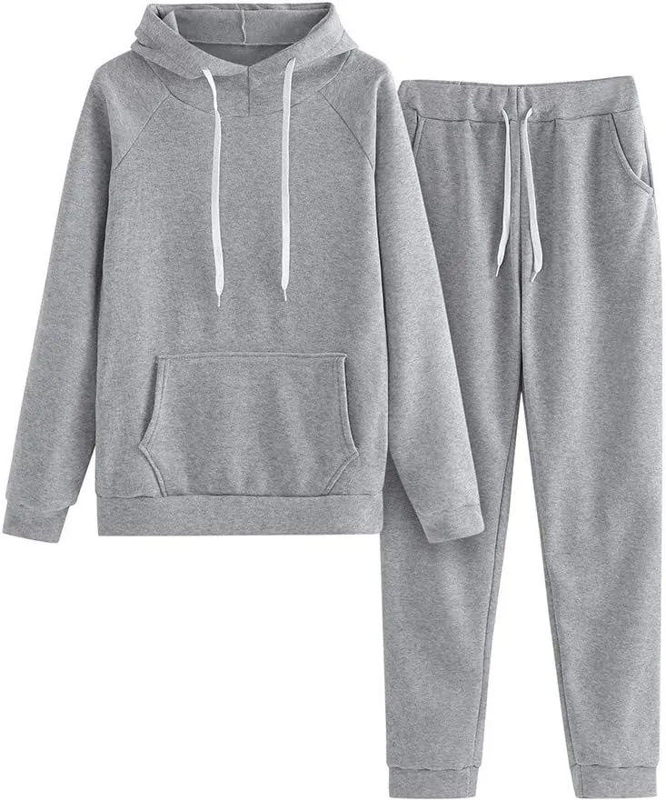 Women's 2 Piece Outfits Lounge Set Long Sleeve V Neck Athletic Sweat Pullover Sweatshirt Joggers