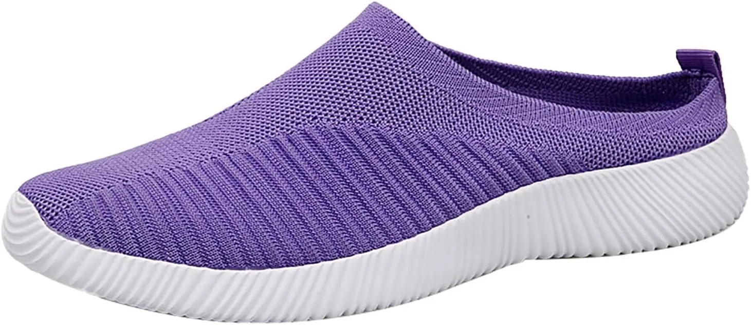 Women's Casual Slip on Half Shoes Breathable Walking Shoes Women Food Service Women Shoes Casual Women Shoes Sneakers Black Tennis Shoe Loafers Shoe