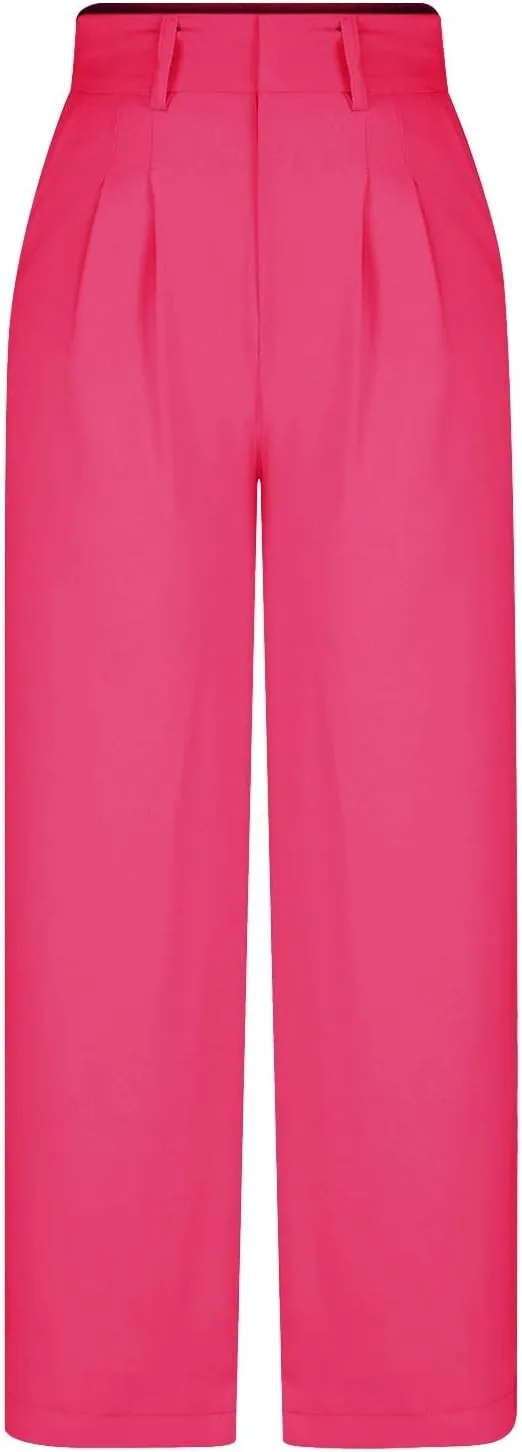 Women's Fall Fashion 2024 Wide Leg Pants Work Business Casual Trousers High Waisted Palazzo Trousers Office Flowy Dress Pants