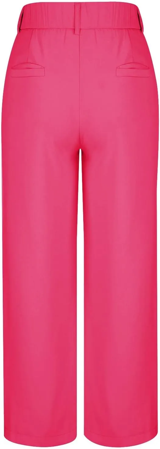 Women's Fall Fashion 2024 Wide Leg Pants Work Business Casual Trousers High Waisted Palazzo Trousers Office Flowy Dress Pants