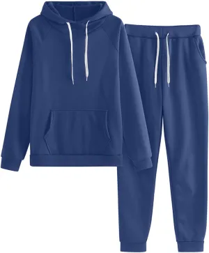 Women's Fashion Outfits Long Sleeve V Neck Printed Workout Hoodie Sweatshirt Long Pants Tracksuits