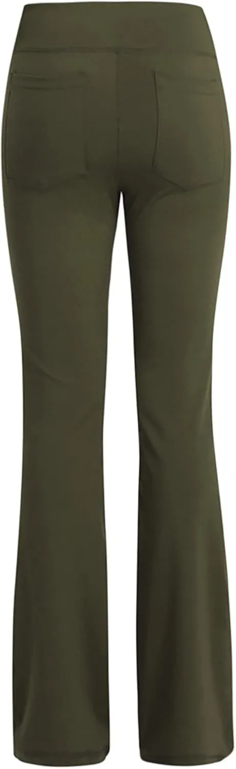 Women's Flare Yoga Pants 2024 Tummy Waisted Yoga Pants Control Pants Flare Leggings for Women Womens Fleece Lined