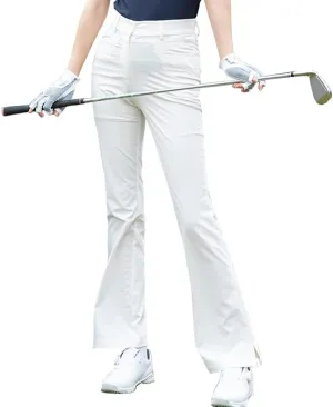 Women's Golf Pants Summer Lightweight High Waist Stretchy Trousers Bootcut Office Slacks with Pocket