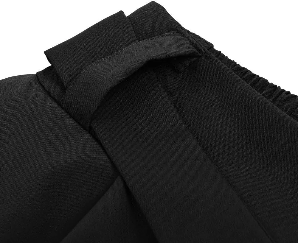 Womens High Waist Pencil Pants Slim Fit Bow-Knot Elastic Waist Pants Casual Office Paper Bag Trousers with Pockets