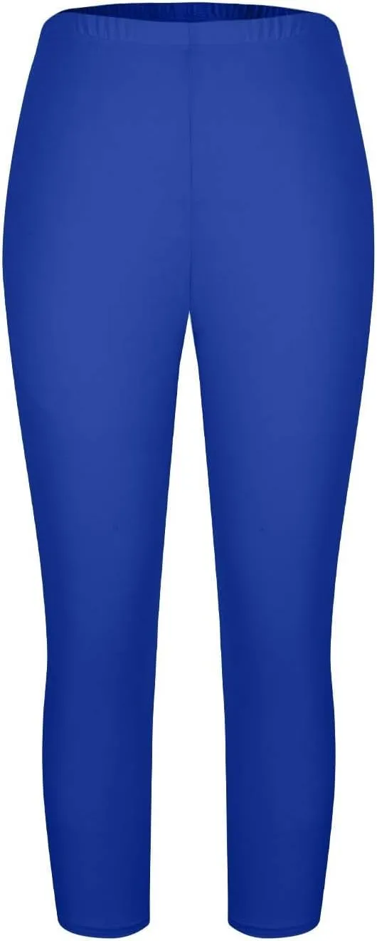 Womens Plus Size Capri Leggings Elastic High Waist Yoga Cropped Pants Tummy Control Oversized Capris Ladies Outfits
