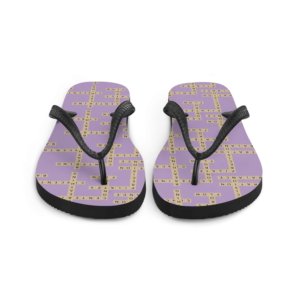 Word Tile Pilates Flip-Flops