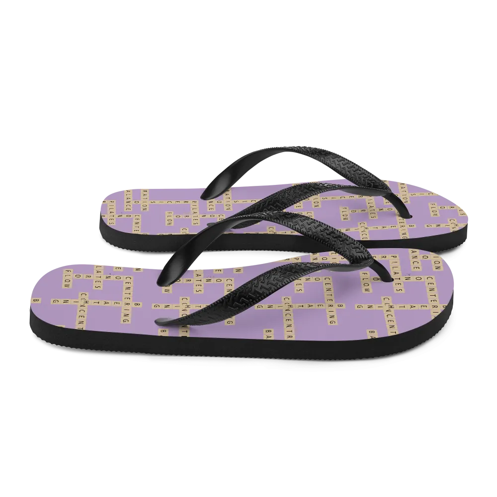 Word Tile Pilates Flip-Flops