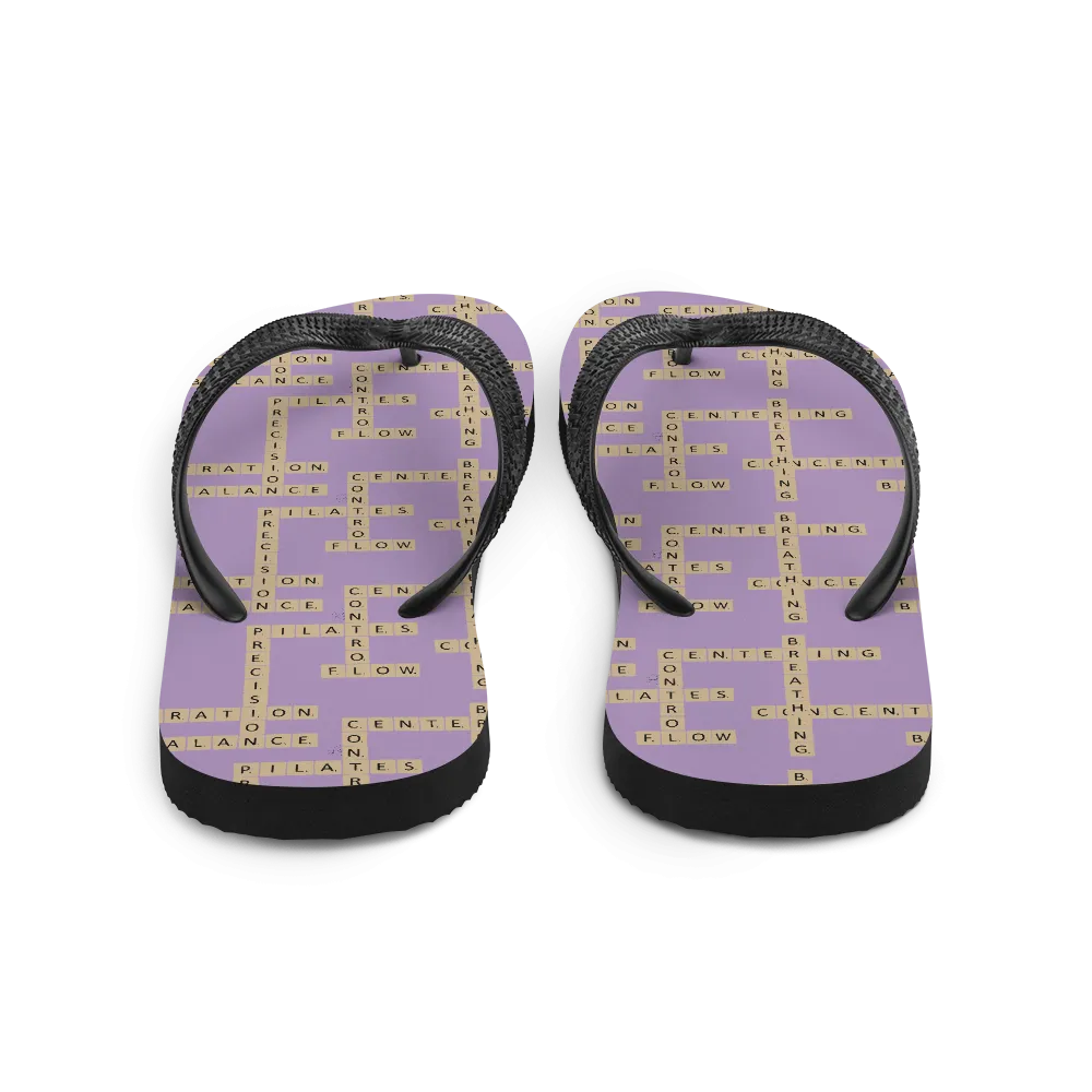 Word Tile Pilates Flip-Flops