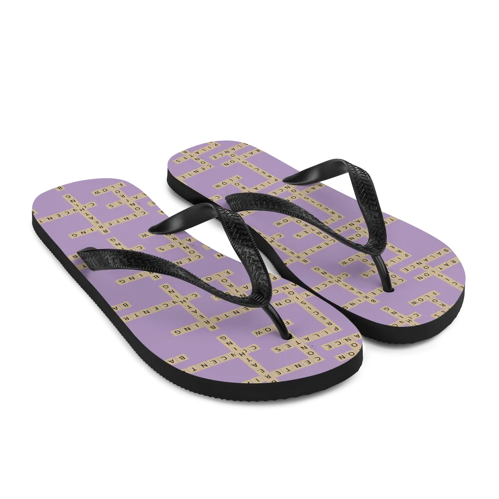 Word Tile Pilates Flip-Flops