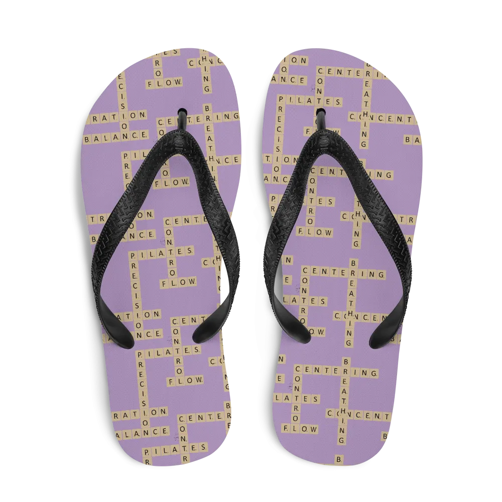 Word Tile Pilates Flip-Flops