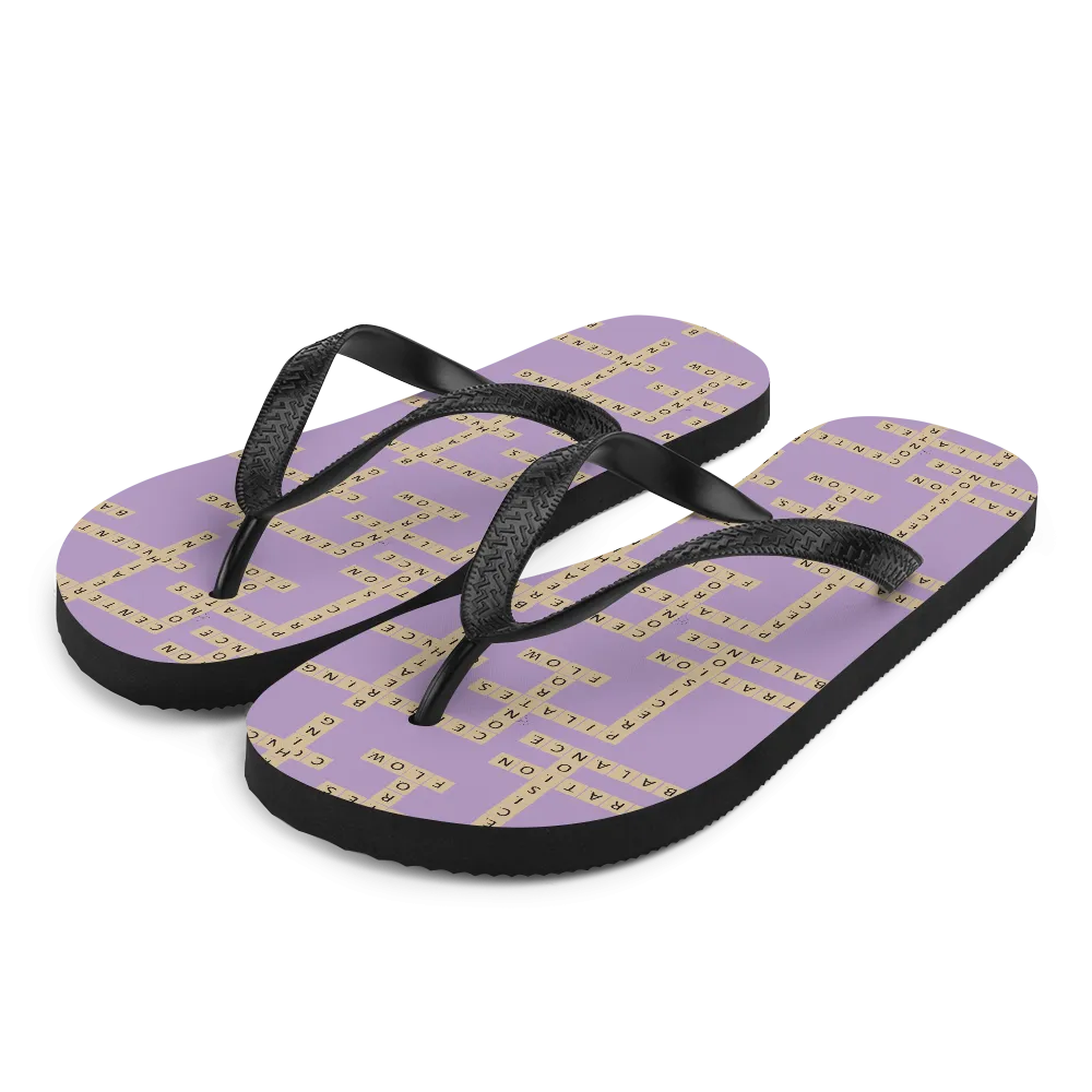 Word Tile Pilates Flip-Flops
