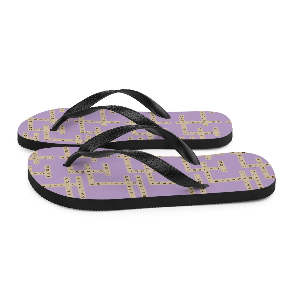 Word Tile Pilates Flip-Flops