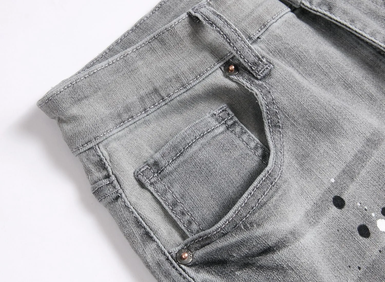 XIMXIMMTIAN Mens Slim Fit Jeans Stretch Ripped Biker Jeans for Men Fashion Straight Comfort Flex Waist Casual Denim Pants