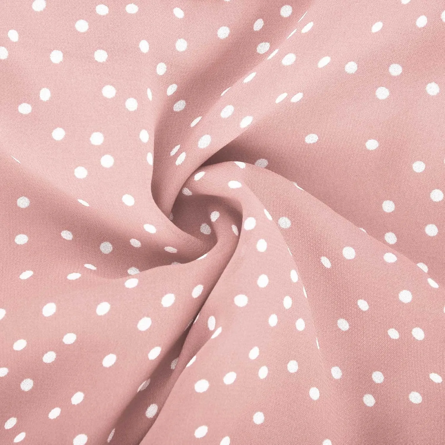 XUNRYAN Bohemian Dresses Women 2024 Summer Casual V-Neck Polka Dots Chiffon Wrap Midi Dress Below Knee Length Trendy Sundress