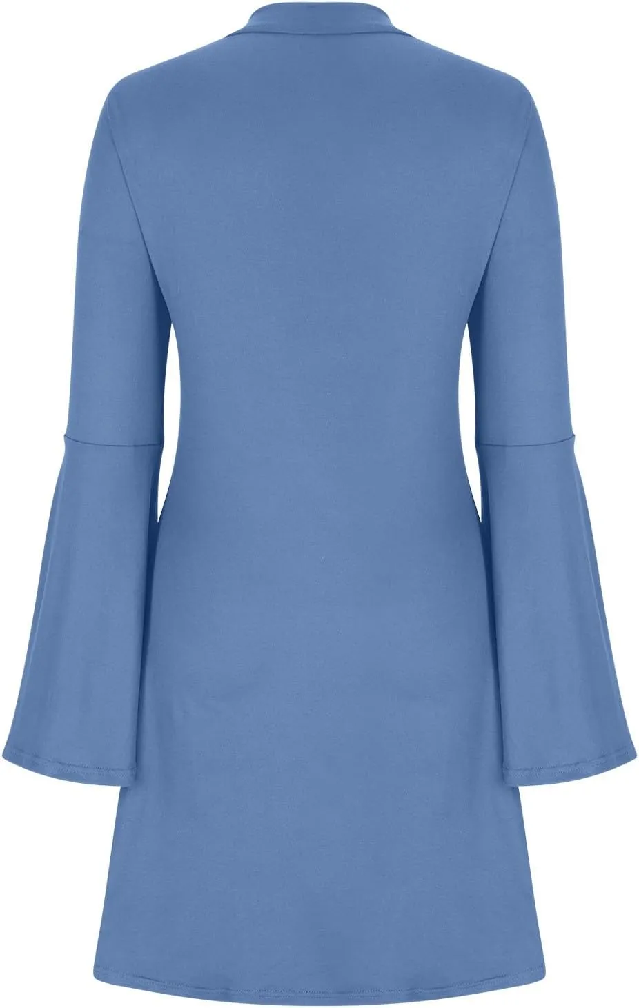 XUNRYAN Womens Spring Dresses 2025 Fashion Ruffle Long Sleeve Crewneck Mini Dress Slim Fit Party Club Basic Bodycon Dresses