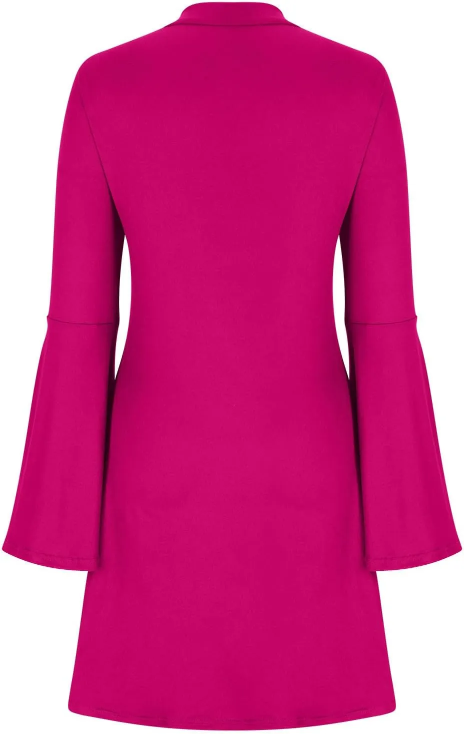 XUNRYAN Womens Spring Dresses 2025 Fashion Ruffle Long Sleeve Crewneck Mini Dress Slim Fit Party Club Basic Bodycon Dresses