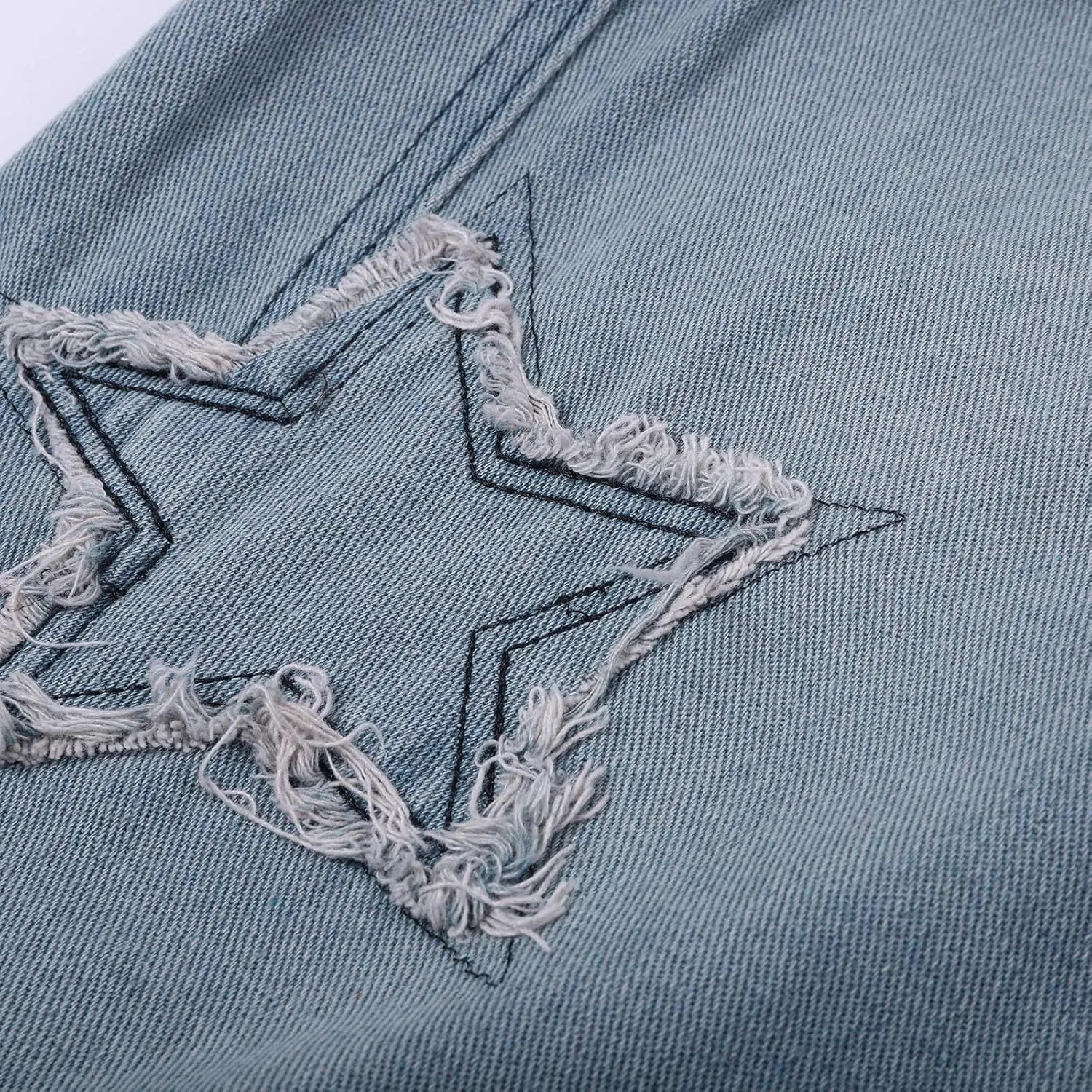 Y2k Denim Jeans Mens Aesthetic Baggy Hip Hop Star Pants Y2K Streetwear Printed Denim Baggy Gothic Y2k Fashion Jeans Trousers