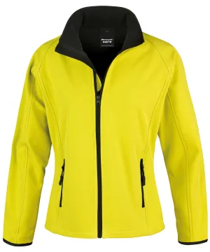 Yellow/Black - Women's Core printable softshell jacket
