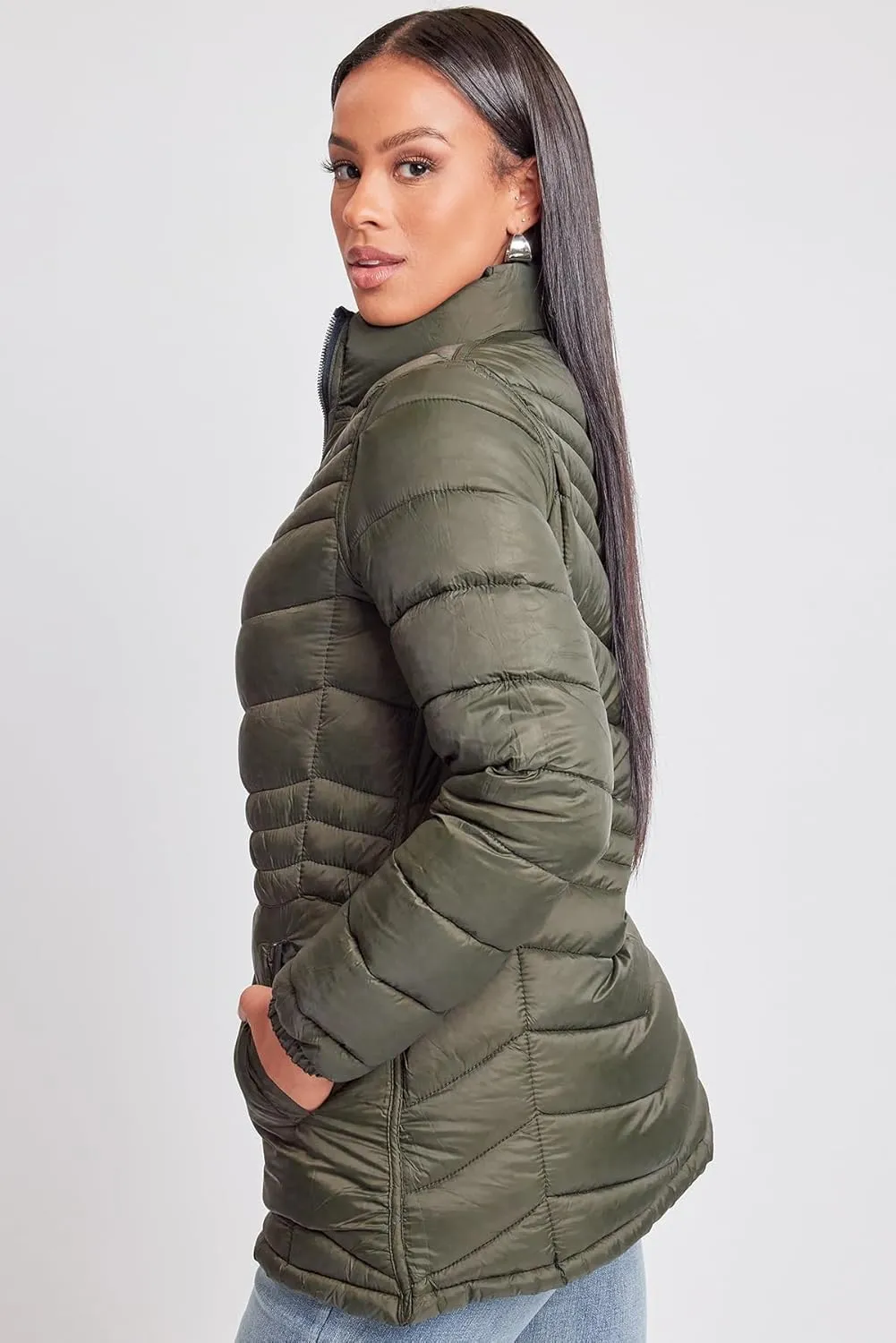 YMI Jeans Women's Winter Reversible Puffer Jacket