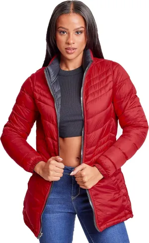 YMI Jeans Women's Winter Reversible Puffer Jacket