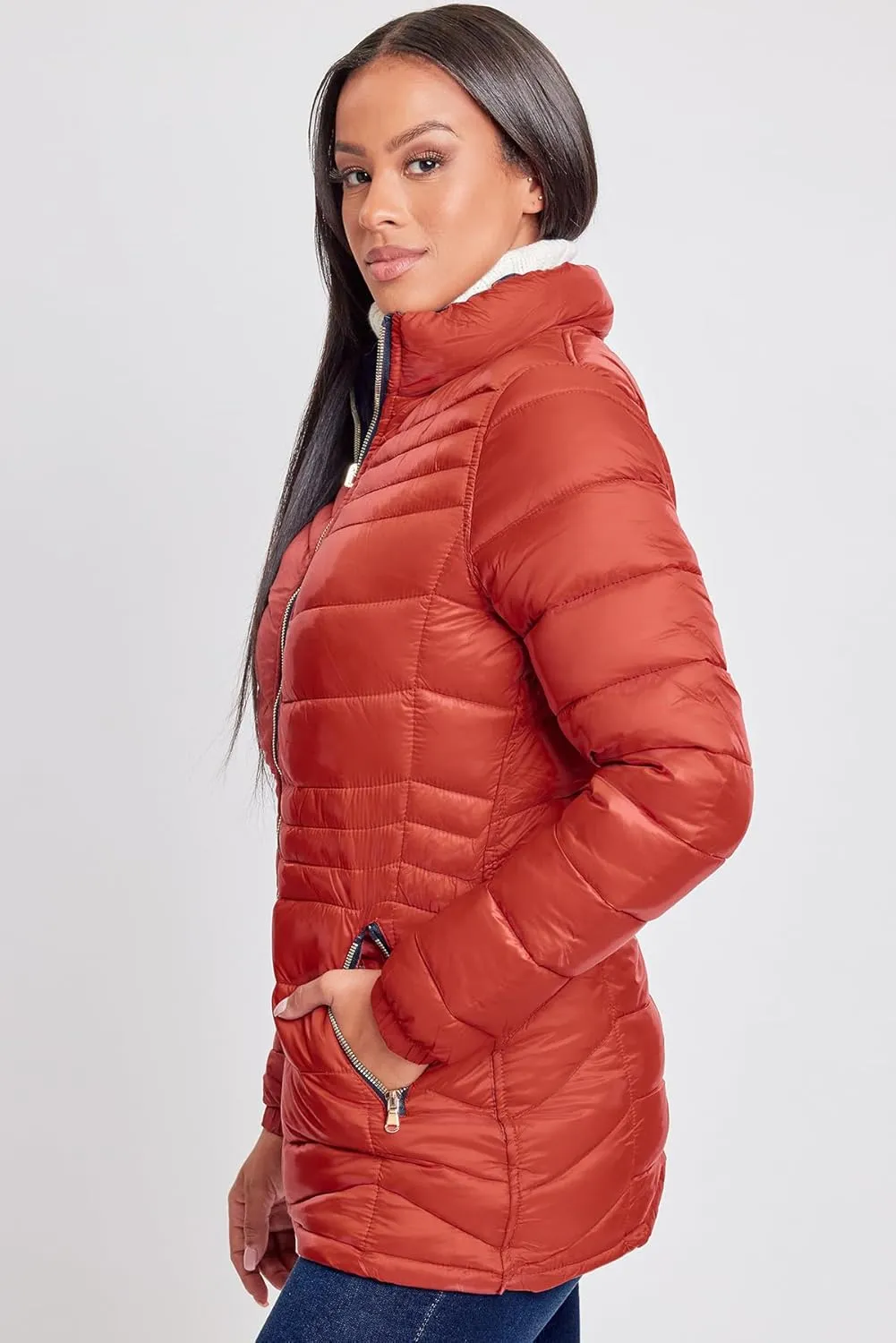 YMI Jeans Women's Winter Reversible Puffer Jacket