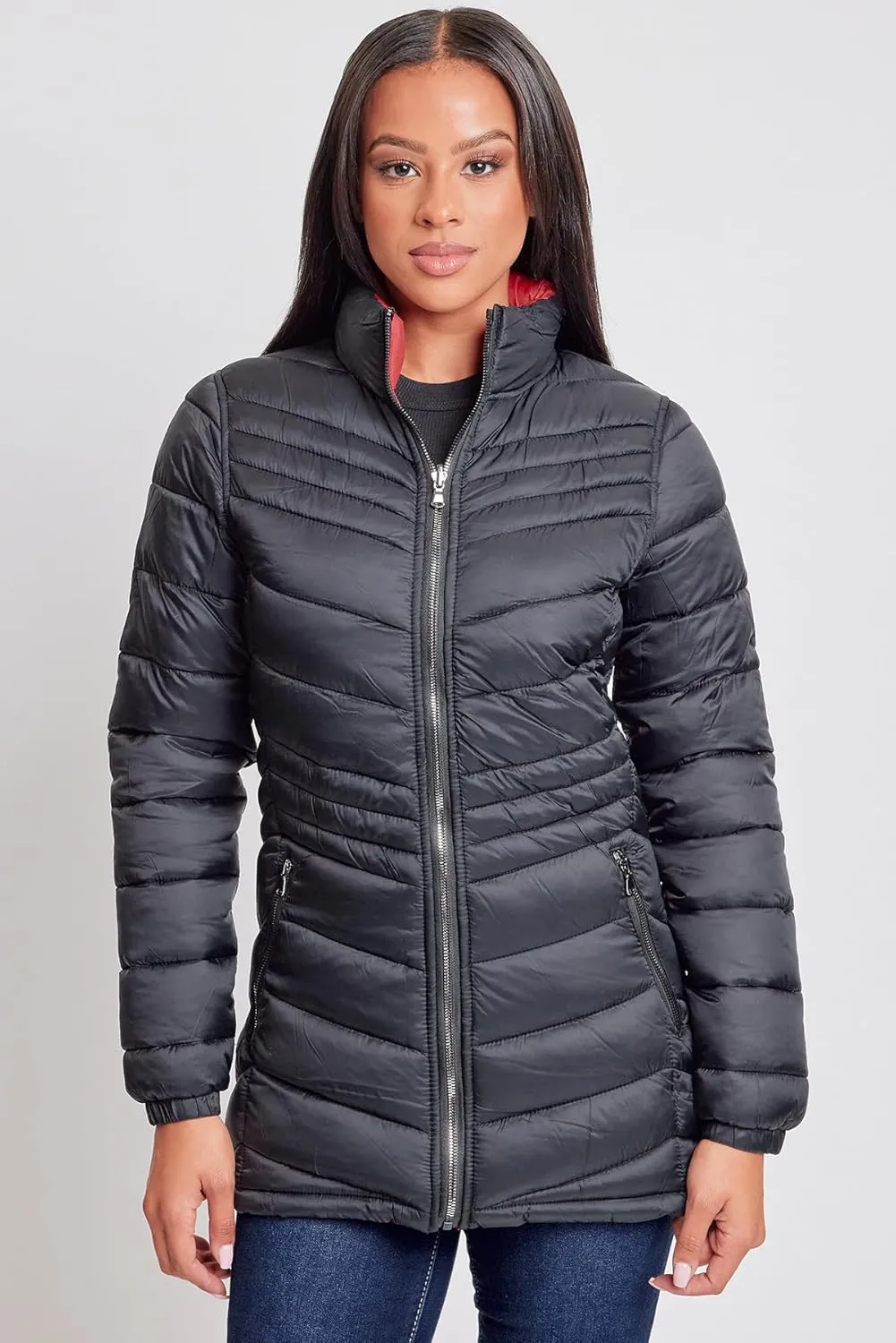 YMI Jeans Women's Winter Reversible Puffer Jacket