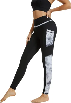 Zinmore Women's Capri Yoga Pants Exercise Running Workout Leggings with Pockets
