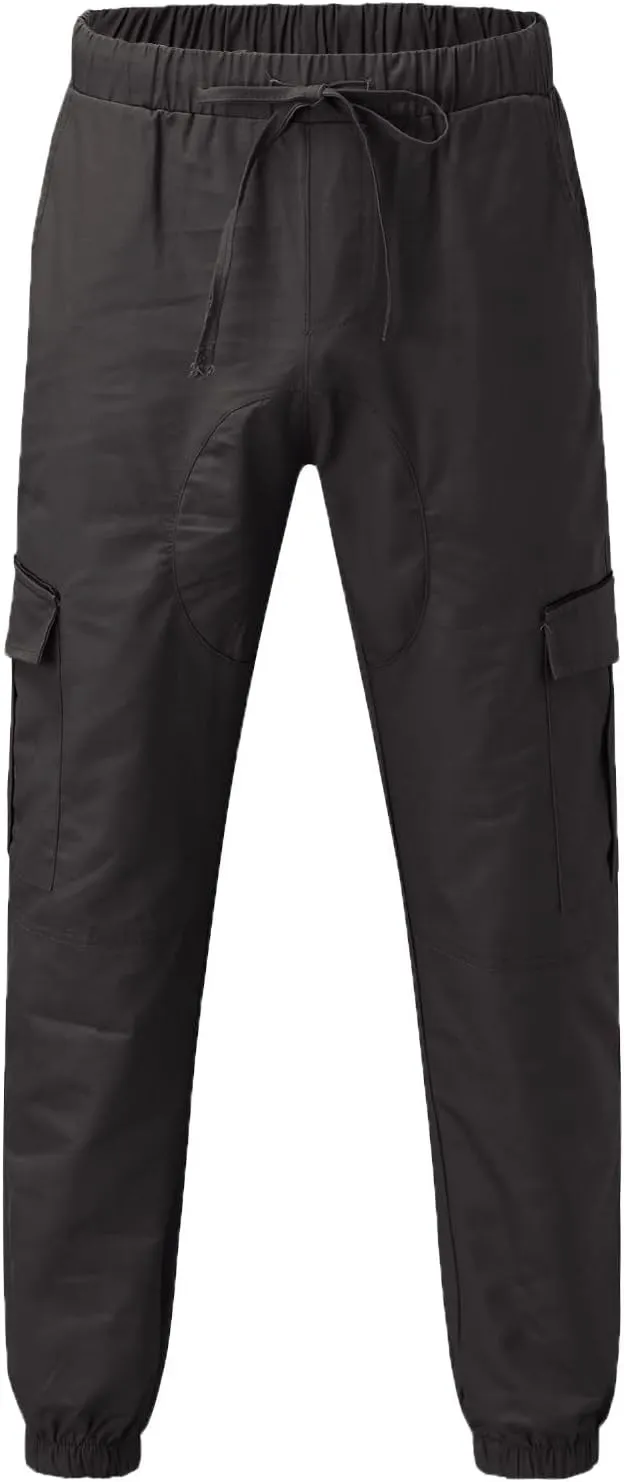 ZYXTIM Men's Casual Cargo Jogger Pants with Multi-Pockets Elastic Waist Slim Fit Pencil Tapered Trousers Athletic Sweatpants